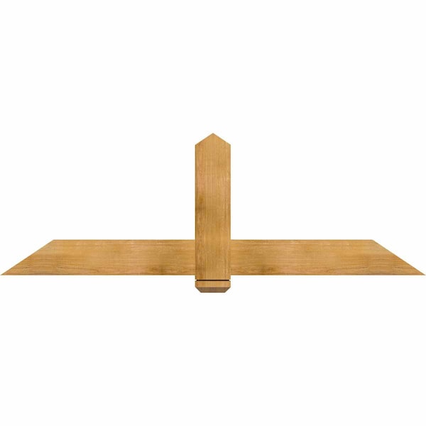 Ekena Millwork Eugene Rough Sawn Timber Gable Bracket, Western Red Cedar, 72"W x 24"H x 2"D x 6"F, 8/12 Pitch GBW072X24X0206EUG00RWR - main